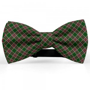Papion personalizat, model carouri, culori specifice Craciunului, verde, rosu